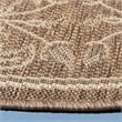 Safavieh Courtyard Brown Indoor Outdoor Rug - Round 7'10