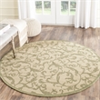 Safavieh Courtyard Natural Indoor Outdoor Rug - Round 7'10