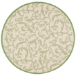 Safavieh Courtyard Natural Indoor Outdoor Rug - Round 7'10