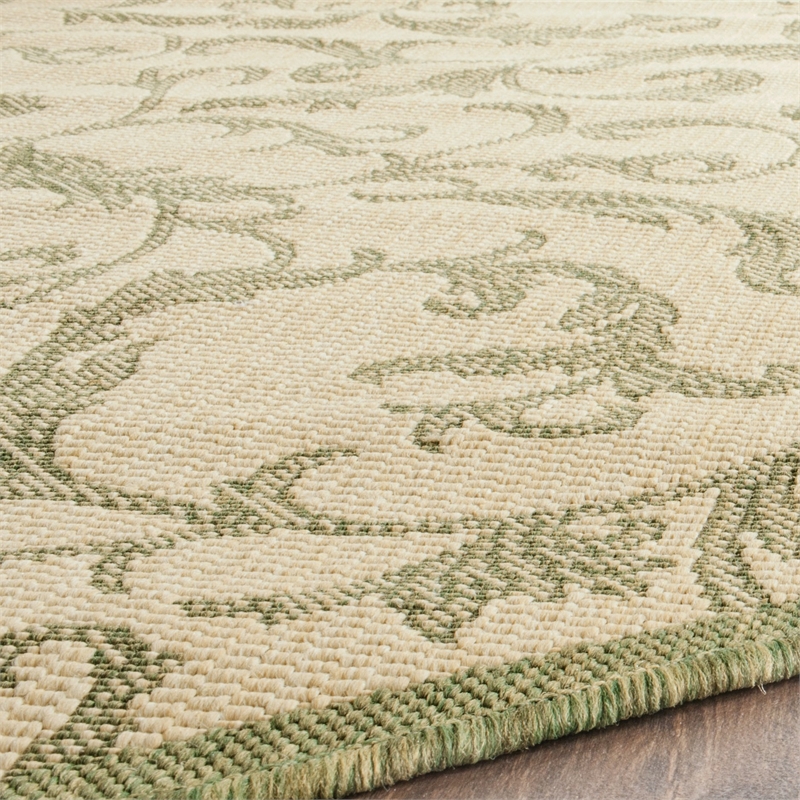 Safavieh Courtyard Natural Indoor Outdoor Rug - Round 7'10