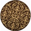 Safavieh Courtyard Chocolate Indoor Outdoor Rug - Round 7'10