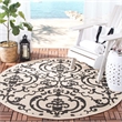 Safavieh Courtyard Sand Indoor Outdoor Rug - Round 7'10