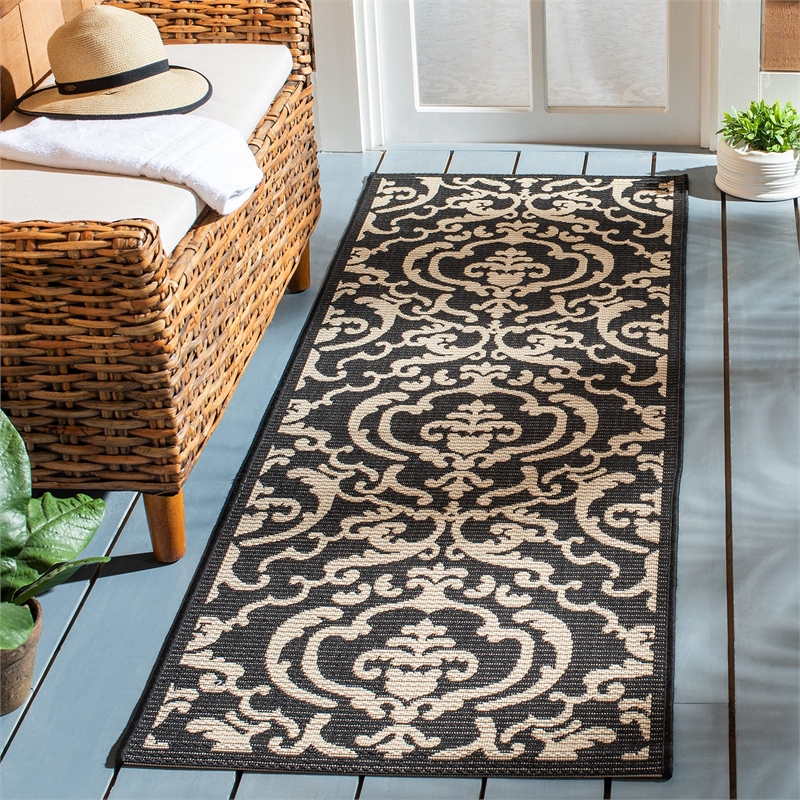 Safavieh Courtyard Sand Indoor Outdoor Rug - Runner 2'4