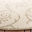 Safavieh Courtyard Natural Indoor Outdoor Rug - Round 7'10