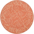 Safavieh Courtyard Terracotta Indoor Outdoor Rug - Round 7'10