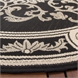 Safavieh Courtyard Black Indoor Outdoor Rug - Round 7'10