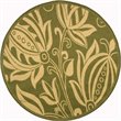 Safavieh Courtyard Olive Indoor Outdoor Rug - Round 7'10