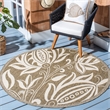 Safavieh Courtyard Brown Indoor Outdoor Rug - Round 7'10
