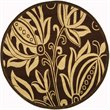 Safavieh Courtyard Chocolate Indoor Outdoor Rug - Round 7'10