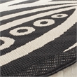 Safavieh Courtyard Black Indoor Outdoor Rug - Round 7'10
