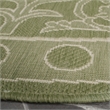 Safavieh Courtyard Olive Indoor Outdoor Rug - Round 7'10