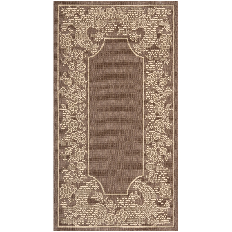 Safavieh Courtyard Chocolate Indoor Outdoor Rug - 2' x 3'7