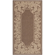 Safavieh Courtyard Chocolate Indoor Outdoor Rug - 2' x 3'7
