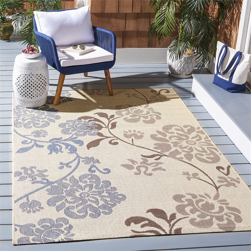 Safavieh Courtyard Natural Brown Indoor Outdoor Rug - 8' x 11'