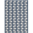 Safavieh Courtyard Navy Indoor Outdoor Rug - 4' x 5'7