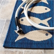 Safavieh Courtyard Navy Indoor Outdoor Rug - 4' x 5'7