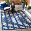 Safavieh Courtyard Navy Indoor Outdoor Rug - 6'7
