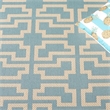 Safavieh Courtyard Aqua Indoor Outdoor Rug - 4' x 5'7