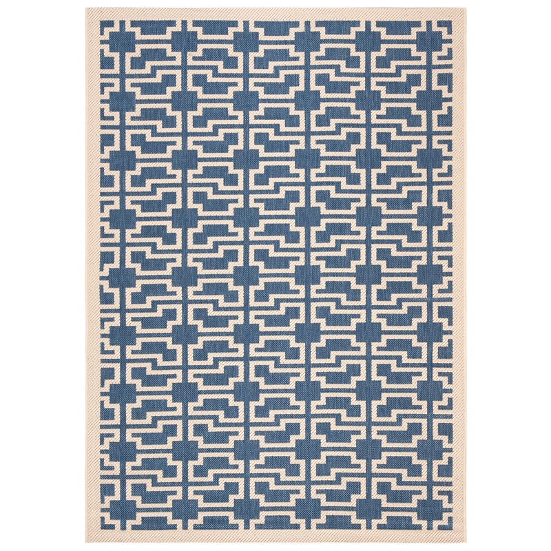 Safavieh Courtyard Blue Indoor Outdoor Rug - 4' x 5'7