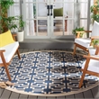 Safavieh Courtyard Blue Indoor Outdoor Rug - Round 7'10