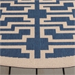 Safavieh Courtyard Blue Indoor Outdoor Rug - Round 7'10