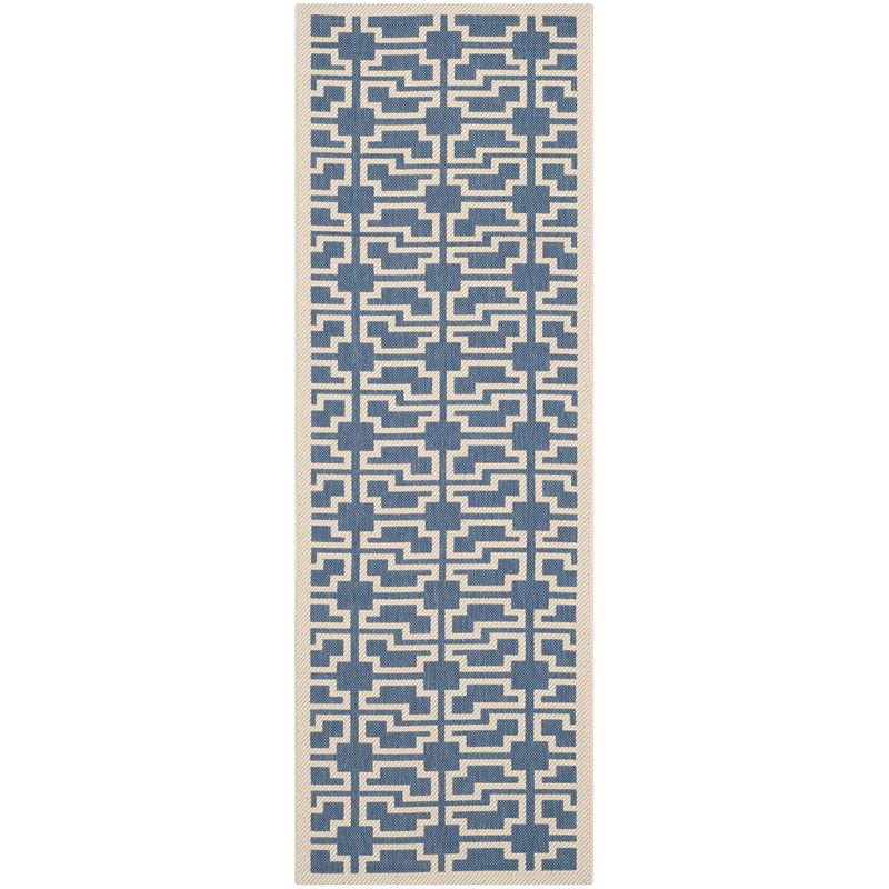 Safavieh Courtyard Blue Indoor Outdoor Rug - Runner 2'3