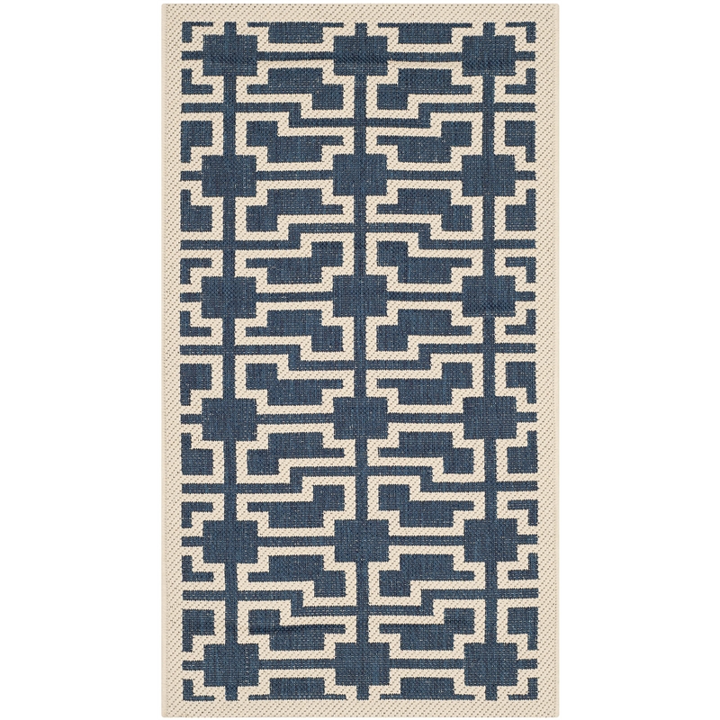 Safavieh Courtyard Navy Indoor Outdoor Rug - 2' x 3'7