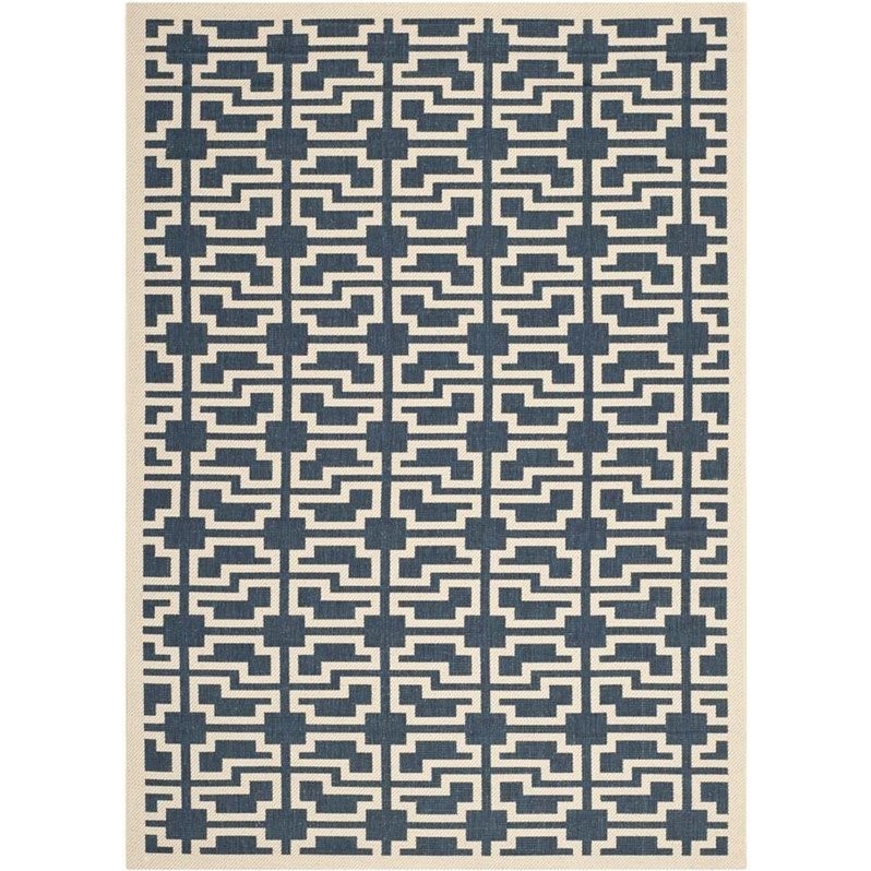 Safavieh Courtyard Navy Indoor Outdoor Rug - 6'7