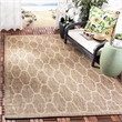 Safavieh Courtyard Brown Indoor Outdoor Rug - 4' x 5'7