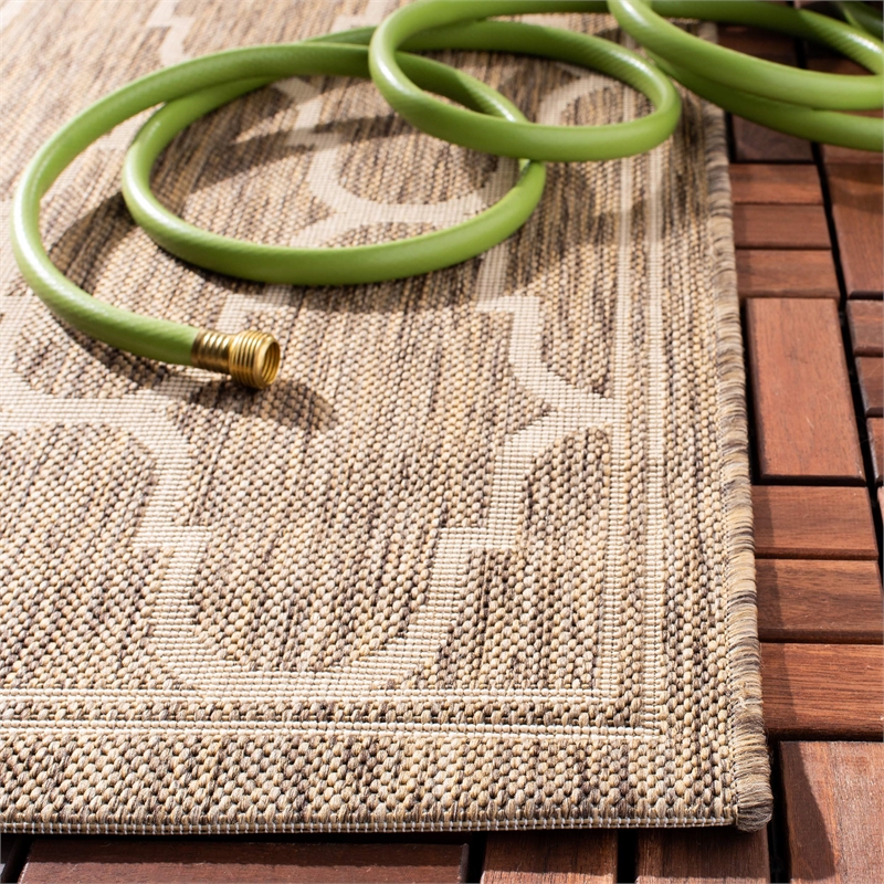 Safavieh Courtyard Brown Indoor Outdoor Rug - 4' x 5'7