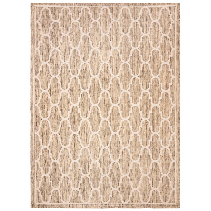 Safavieh Courtyard Brown Indoor Outdoor Rug - 9' x 12'6
