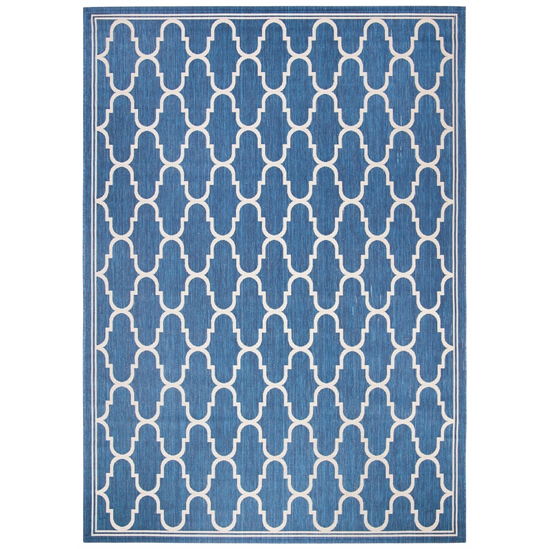 Safavieh Courtyard Navy Indoor Outdoor Rug - 6'7