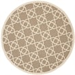 Safavieh Courtyard Brown Indoor Outdoor Rug - Round 5'3