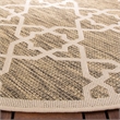 Safavieh Courtyard Brown Indoor Outdoor Rug - Round 7'10