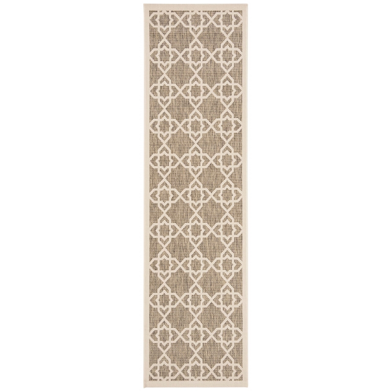 Safavieh Courtyard Brown Indoor Outdoor Rug - Runner 2'3