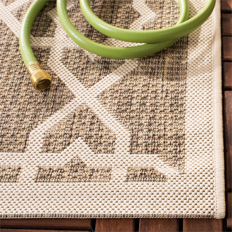 Safavieh Courtyard Brown Indoor Outdoor Rug - Runner 2'3