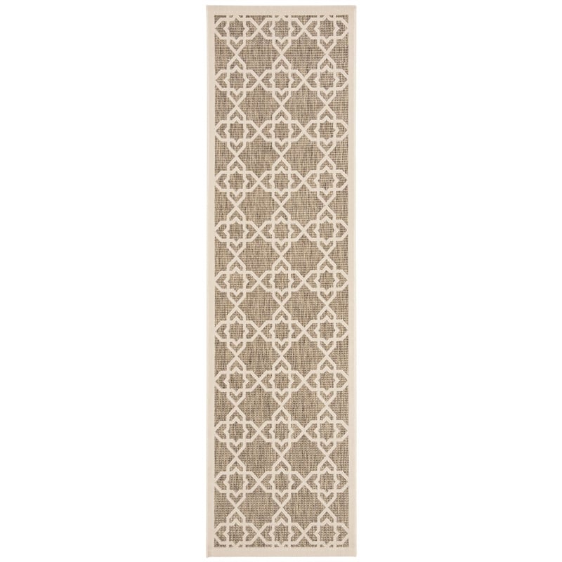 Safavieh Courtyard Brown Indoor Outdoor Rug - Runner 2'3