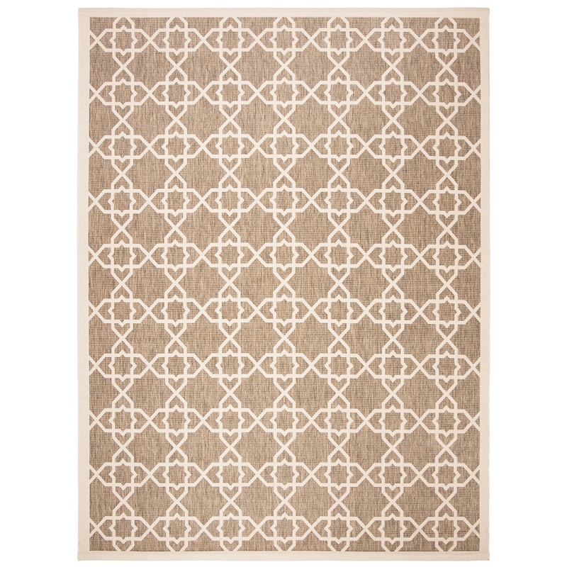 Safavieh Courtyard Brown Indoor Outdoor Rug - Square 7'10