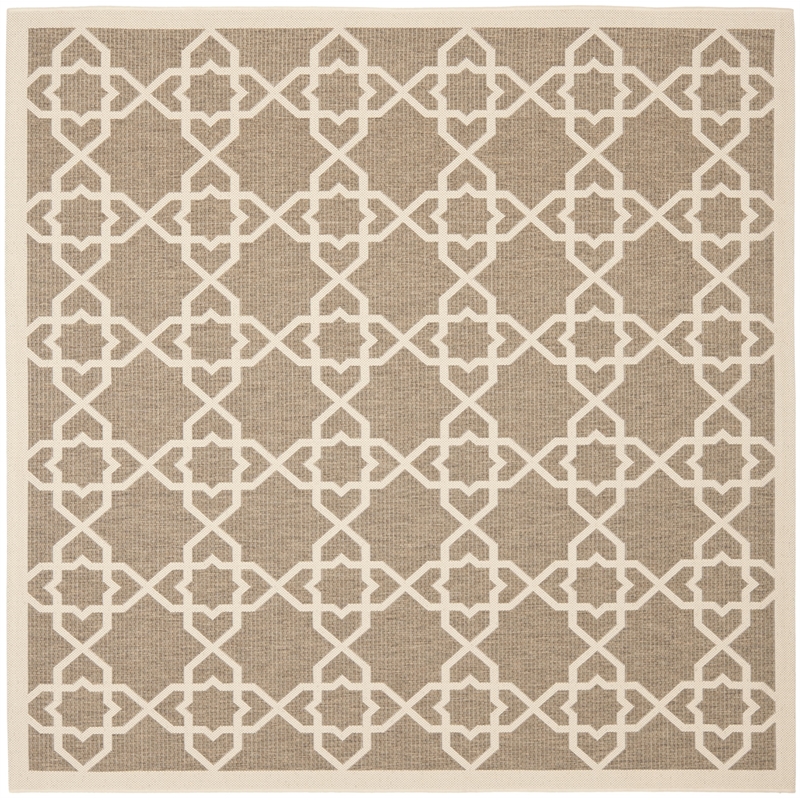 Safavieh Courtyard Brown Indoor Outdoor Rug - Square 7'10