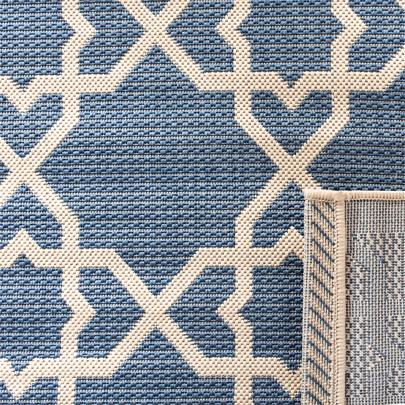 Safavieh Courtyard Blue Indoor Outdoor Rug - Square 7'10