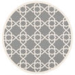Safavieh Courtyard Grey Indoor Outdoor Rug - Round 7'10