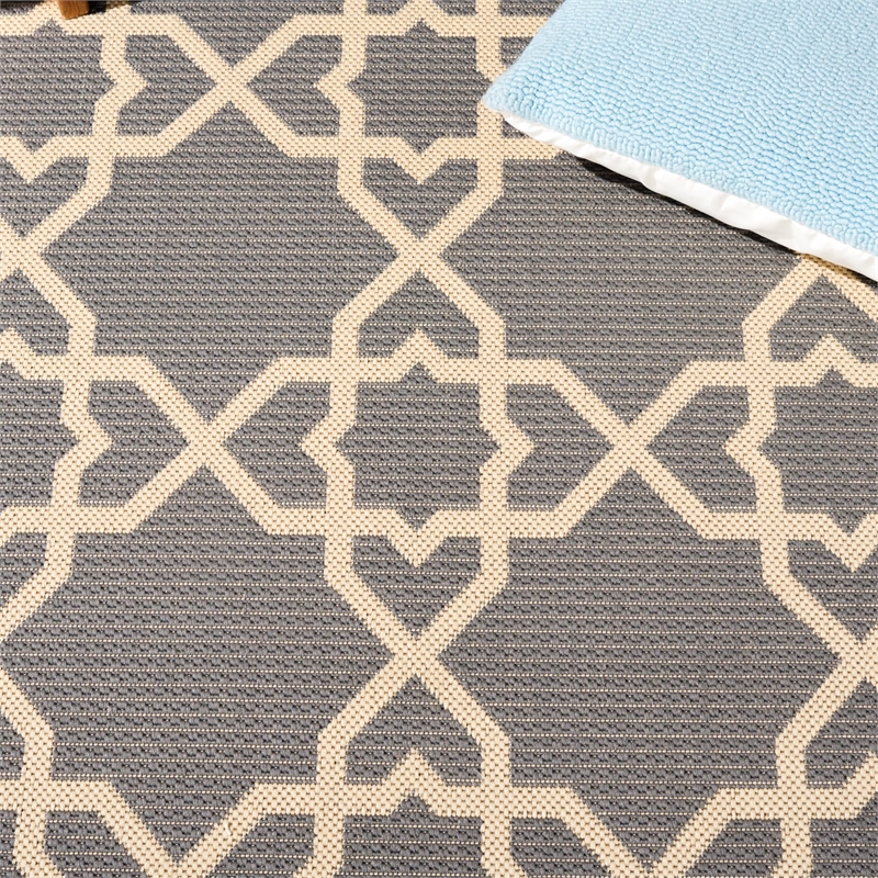 Safavieh Courtyard Grey Indoor Outdoor Rug - Runner 2'3