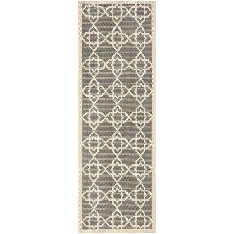 Safavieh Courtyard Grey Indoor Outdoor Rug - Runner 2'3