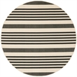 Safavieh Courtyard Black Indoor Outdoor Rug - Round 5'3
