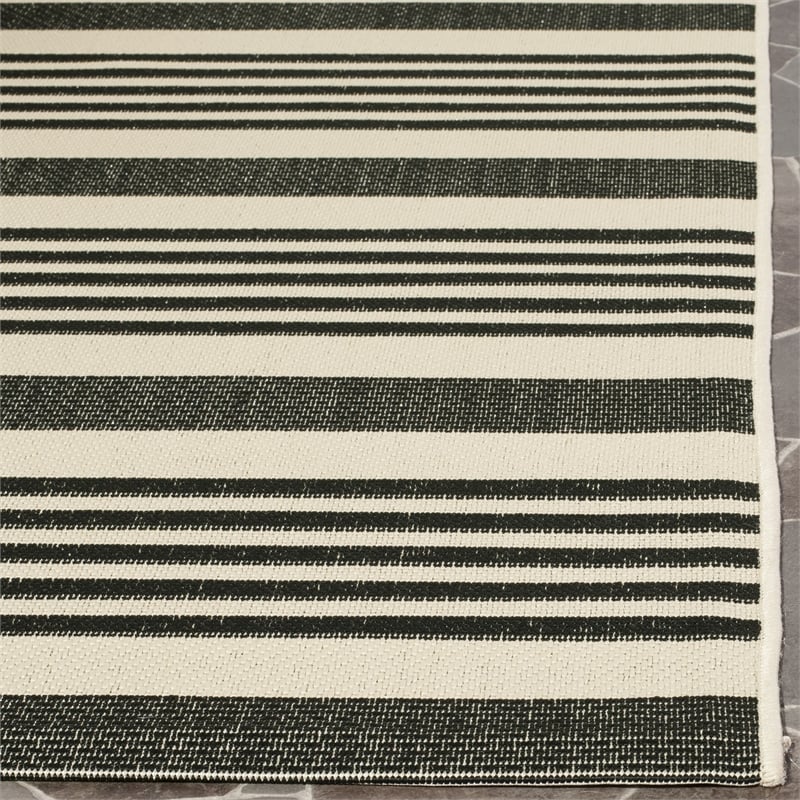 Safavieh Courtyard Black Indoor Outdoor Rug - Runner 2'3