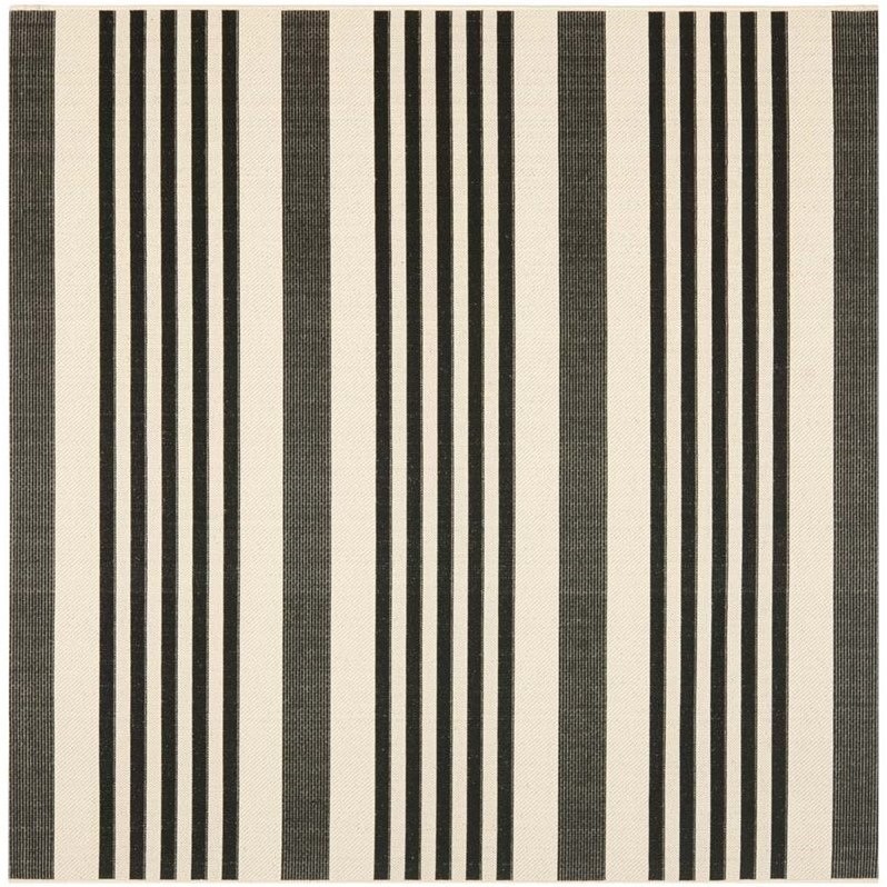 Safavieh Courtyard Black Indoor Outdoor Rug - Square 5'3