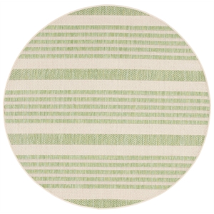Safavieh Courtyard Beige Indoor Outdoor Rug - Round 5'