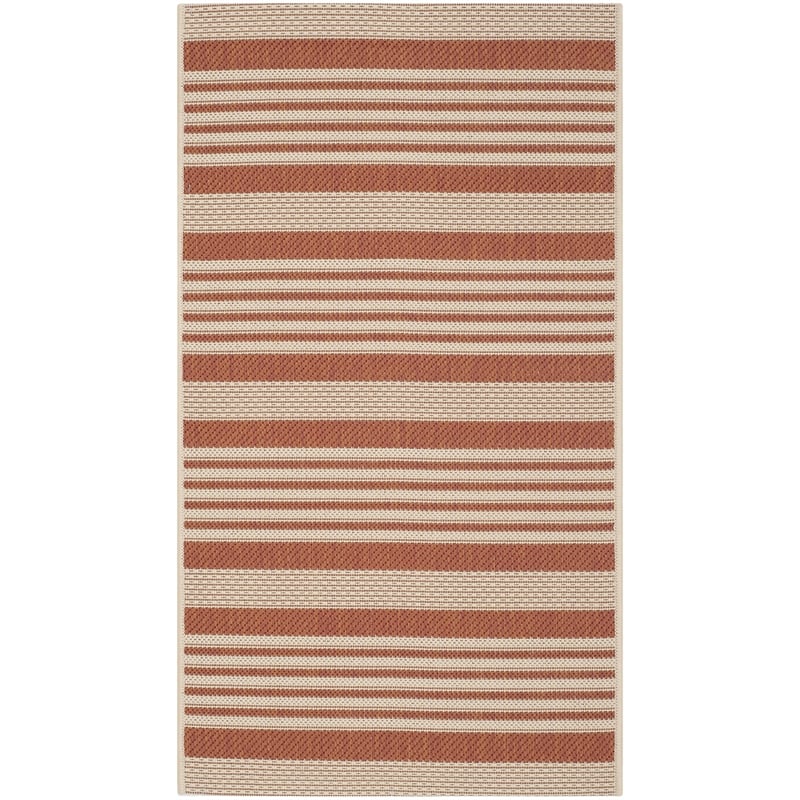 Safavieh Courtyard Terracotta Indoor Outdoor Rug - 2' x 3'7
