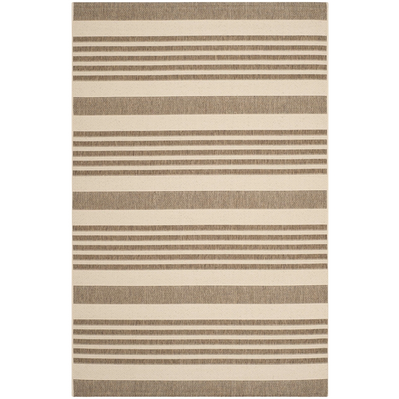 Safavieh Courtyard Brown Indoor Outdoor Rug - 4' x 5'7