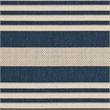 Safavieh Courtyard Navy Indoor Outdoor Rug - 4' x 5'7